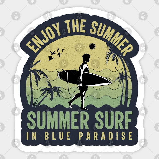 Summer Surf Sticker by Alanside